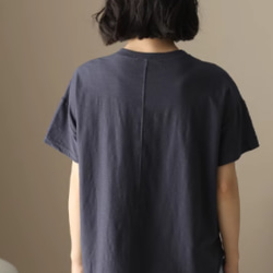 初春.  100％綿.無地.コットンTシャツ ショート丈半袖トップス 13枚目の画像