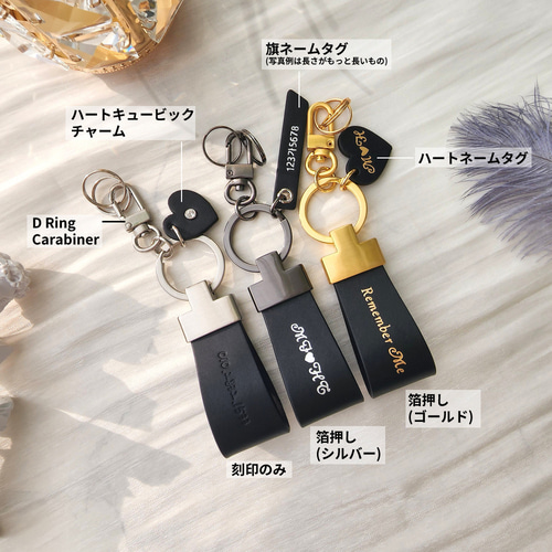 ミンクファー クマさん 真珠 名入れ ネームタグ キーホルダー 車