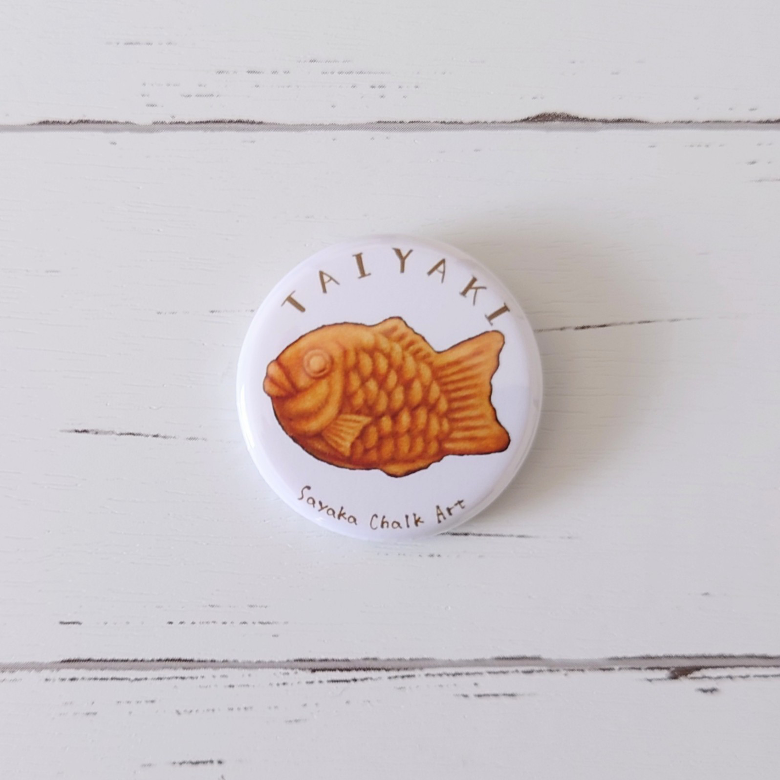 缶バッジ】たい焼き ピンバッチ Sayaka Chalk Art 通販 17434052