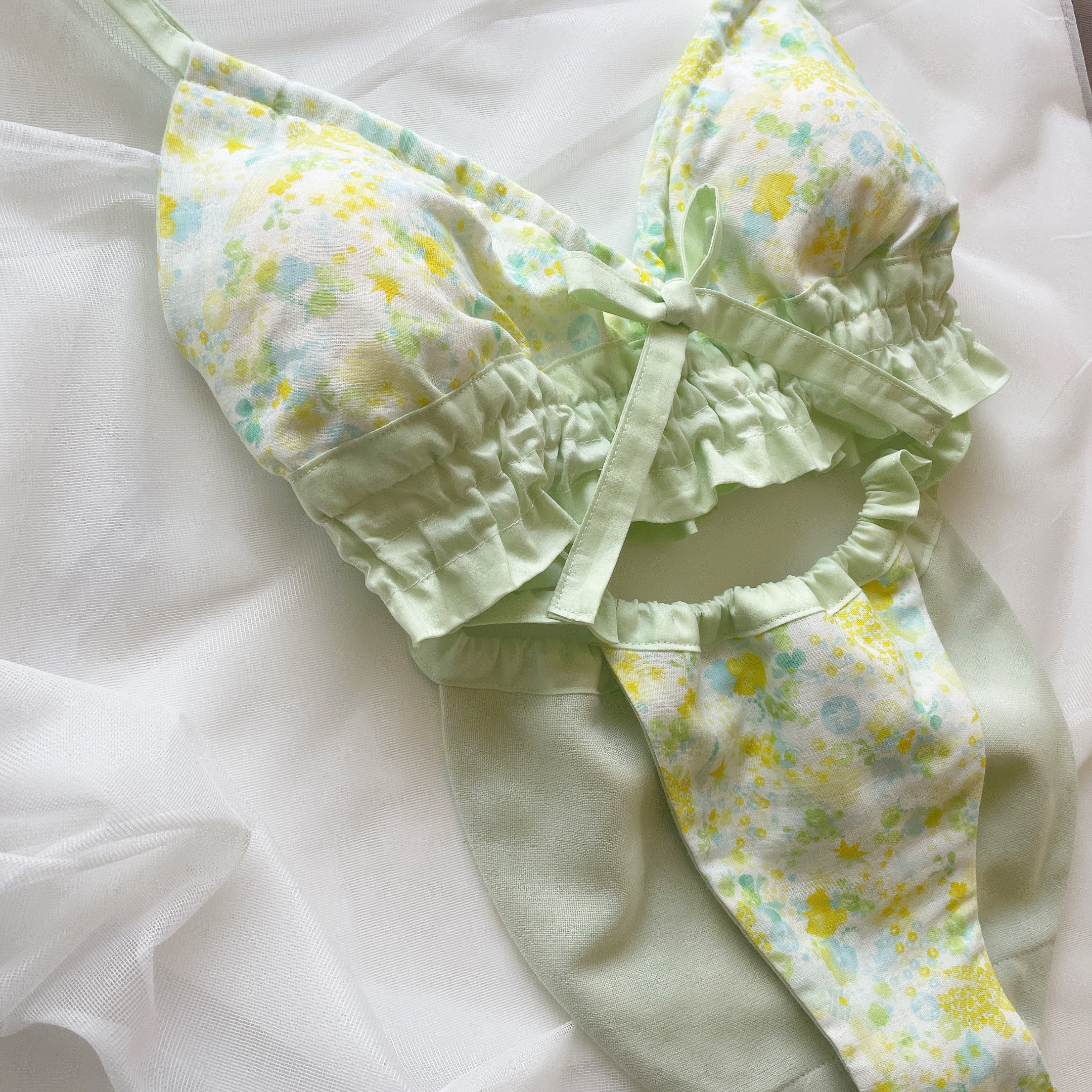 国産綿100％生地*ふんどしパンツ＆ブラセット*春の日差し*ショーツ*ストレスフリー*春限定2025*プレゼント