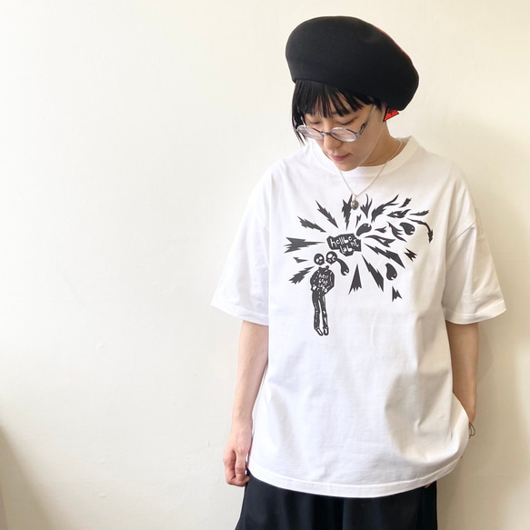 稲妻ガール/ビッグシルエットTシャツ 1枚目の画像