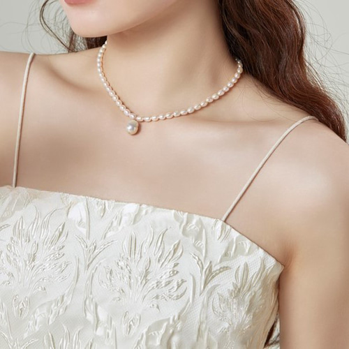 淡水バロックパールのネックレス 真珠 淡水真珠 淡水パール パール 6月