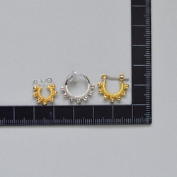 mini ring (gold) ノンホールピアス  樹脂 フープイヤリング フープピアス 13枚目の画像