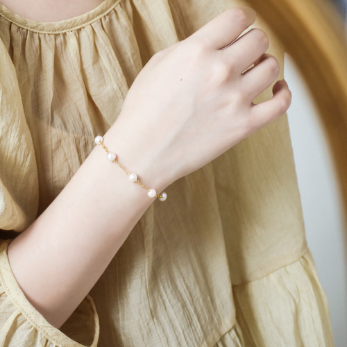 淡水パールのブレスレット バングル シルバー 真珠 淡水真珠 パール 6