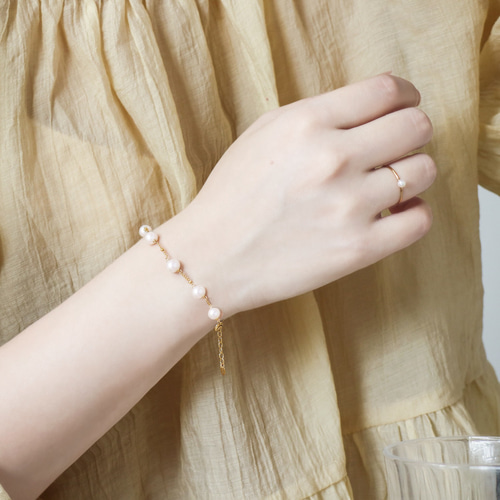 淡水パールのブレスレット バングル シルバー 真珠 淡水真珠 パール 6