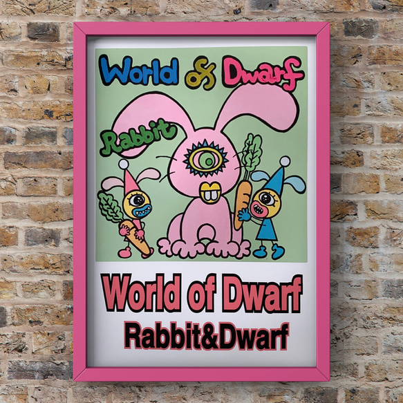 A4サイズポスター★World of Dwarf〜うさぎと小人 1枚目の画像