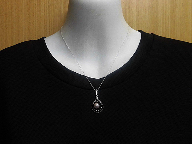 天然石 SILVER925 アコヤ真珠(パール)ネックレス(ペンダント)  　　240101171