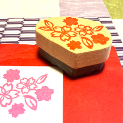 ✿春の花はんこ✿【さくらの花】3.5×5cm 3枚目の画像