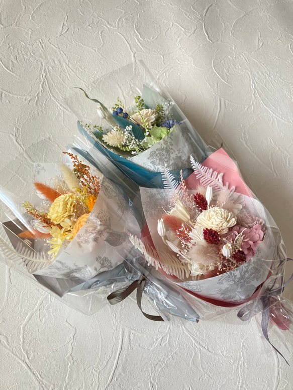 Creema限定　プリザーブドフラワー　花束　ドライフラワー　入学式　母の日　誕生日　発表会　プチギフト　 8枚目の画像