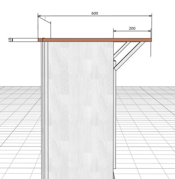 北英 キッチンカウンター A/防汚コーティング済み/チェスト/間仕切り/収納ラック/北欧/サロン 什器/英国/おしゃれ/ 20枚目の画像