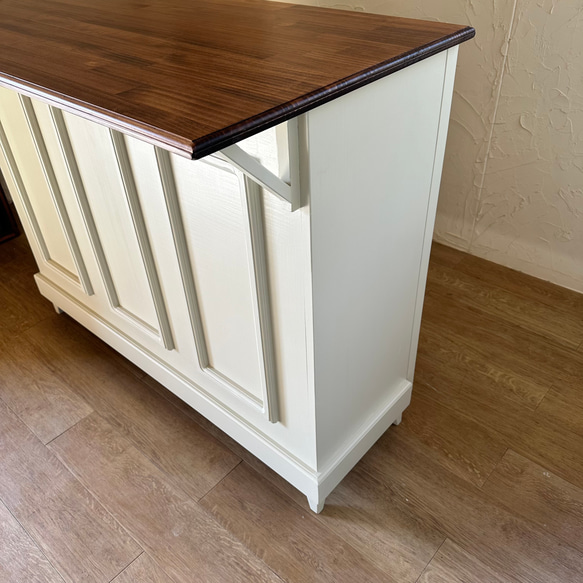 北英 キッチンカウンター A/防汚コーティング済み/チェスト/間仕切り/収納ラック/北欧/サロン 什器/英国/おしゃれ/ 春風