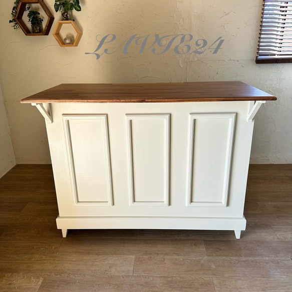 北英 キッチンカウンター A/防汚コーティング済み/チェスト/間仕切り/収納ラック/北欧/サロン 什器/英国/おしゃれ/ 春風