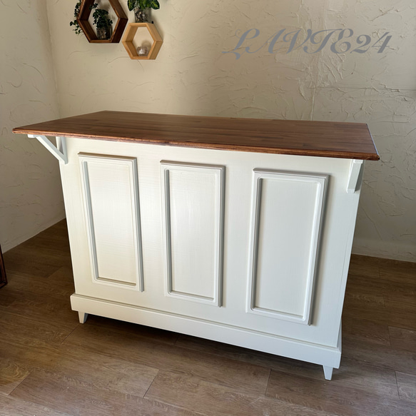 北英 キッチンカウンター A/防汚コーティング済み/チェスト/間仕切り/収納ラック/北欧/サロン 什器/英国/おしゃれ/ 春風