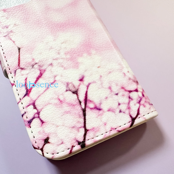 【受注生産】はじまりの桜 / ループセンスオリジナル手帳型スマホケース 4枚目の画像