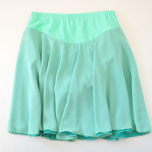 M,L 憧れのヒラヒラジョーゼット フィギュアスケート専用スカート M,L  