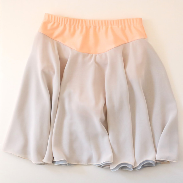 M,L 憧れのヒラヒラジョーゼット フィギュアスケート専用スカート M,L  