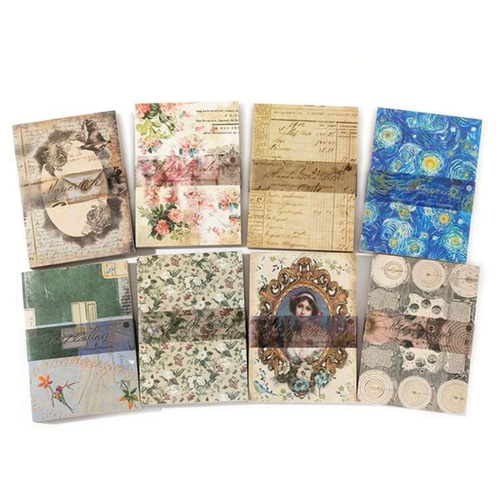 送料無料】コラージュ素材 フレークシール おすそ分け メモ帳 りんご