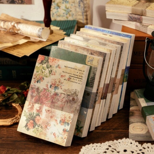 送料無料】コラージュ素材 フレークシール おすそ分け メモ帳 りんご