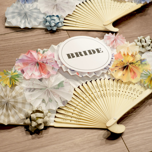 文字が選べる》扇子プロップス ♡ 結婚式 前撮りアイテム