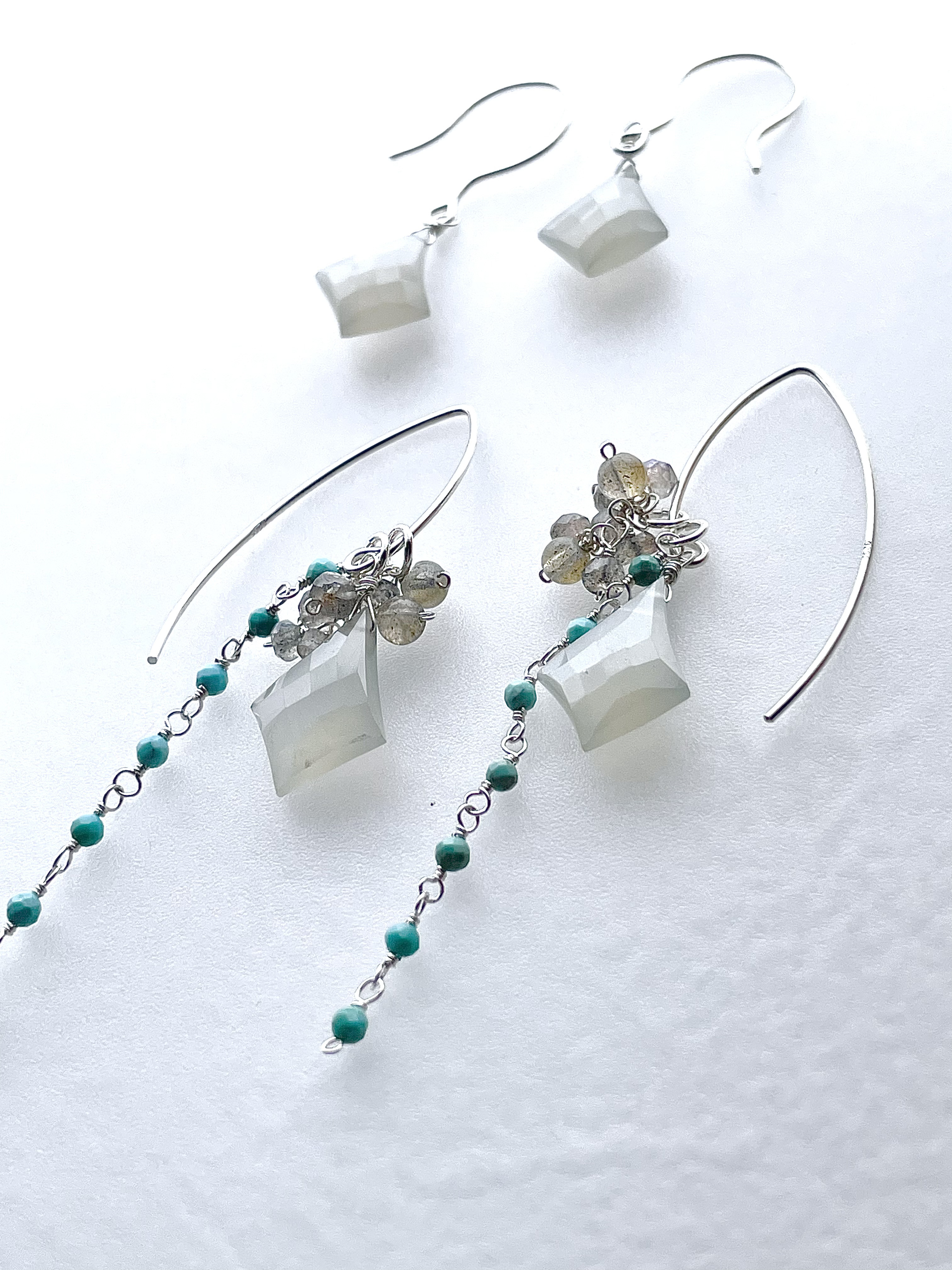 ピアス　選べるチャーム　ムーンストーン　6月誕生石　ギフト　天然石　シルバー925