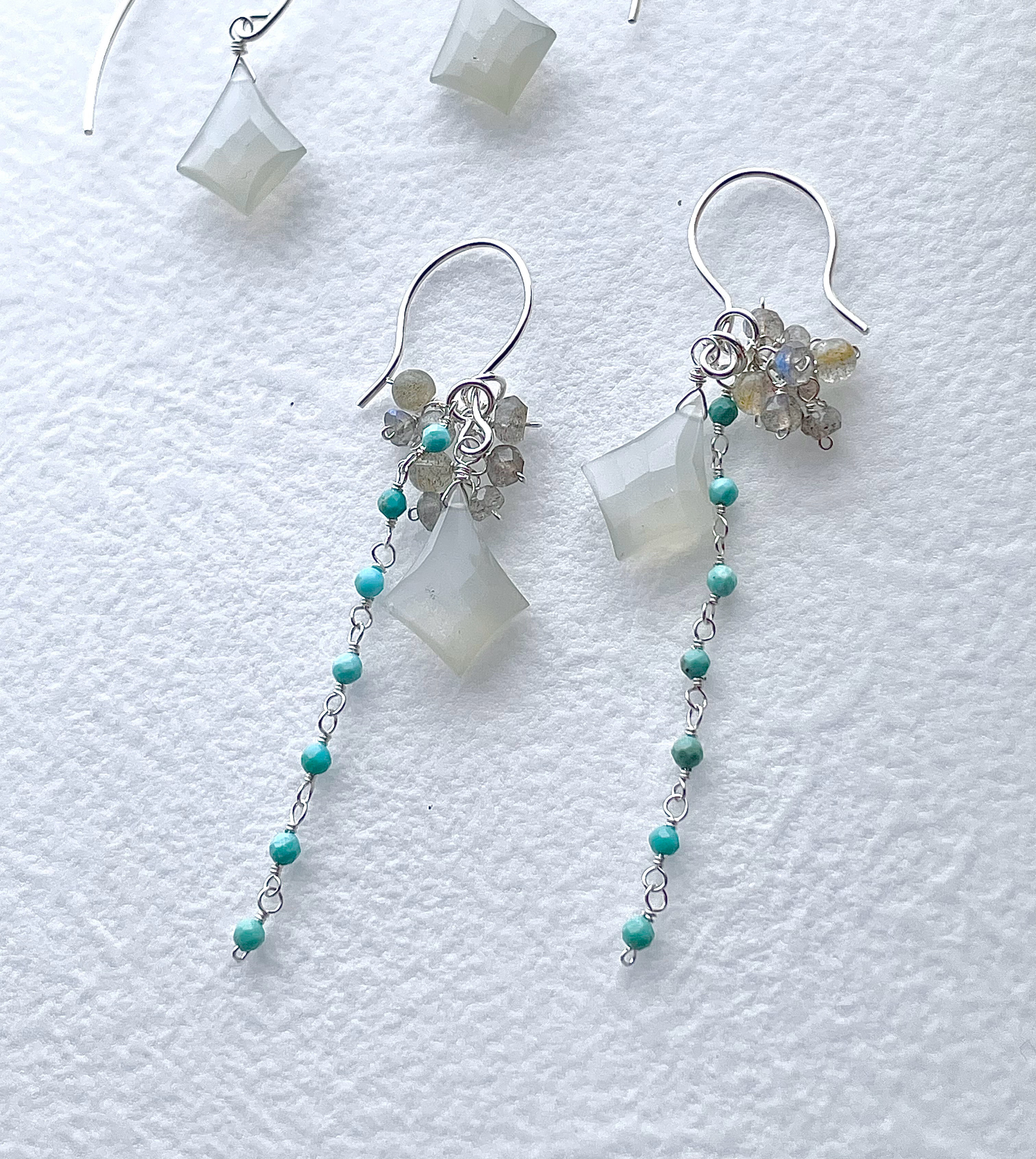 ピアス　選べるチャーム　ムーンストーン　6月誕生石　ギフト　天然石　シルバー925