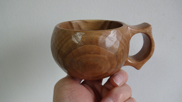 クルミの一木彫りコーヒーカップ 15枚目の画像
