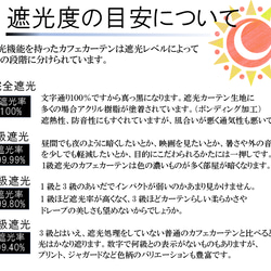 遮光カフェカーテン★遮熱、遮音効果あり★「完全遮光シルバー６７・５２」 18枚目の画像