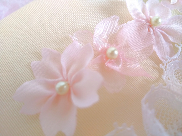 可愛い桜の懐紙入れ（オフホワイト） 5枚目の画像