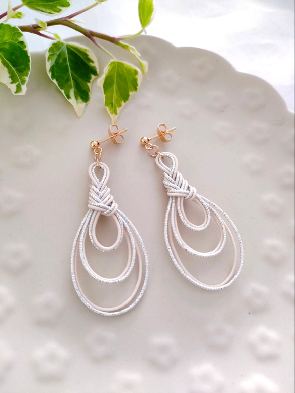 ゆあ★水引ピアス＆イヤリング 51点 水引アクセサリー ピアス・イヤリング「ゆらり」 金沢の水引｜自遊花人