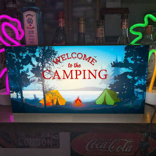 Lサイズ オーダー無料】ウェルカム アウトドア キャンプ 焚火 テント  