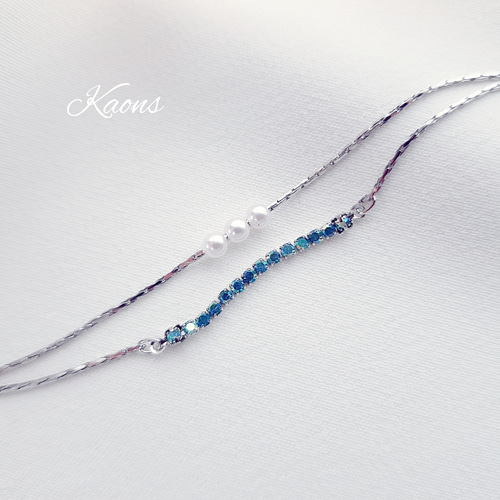 ◆未使用級◆スワロフスキー　パール　パヴェ　ブレスレット　箱つき 2 ◇未使用級◇スワロフスキー パール パヴェ ブレスレット 箱つき