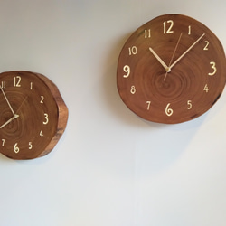 クルミの輪切時計 ☘️大きいサイズ　 5枚目の画像