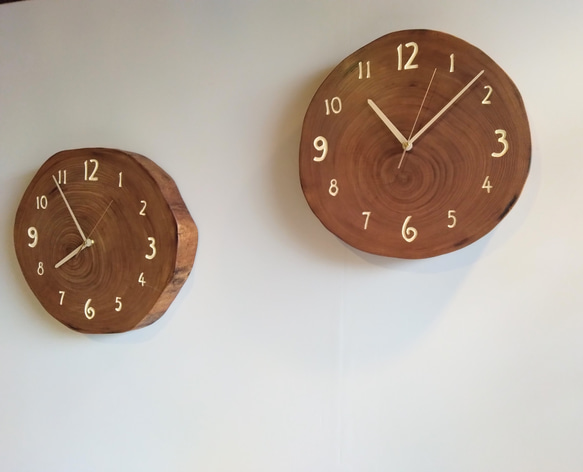 クルミの輪切時計 ☘️大きいサイズ　 5枚目の画像