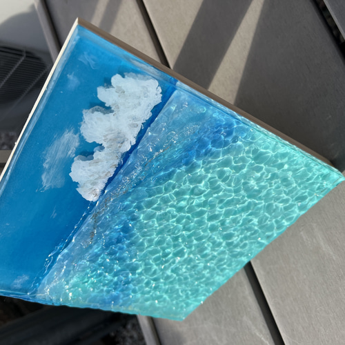 波紋 壁掛け インテリア 空 アート エポキシレジン 開店祝い 引越し