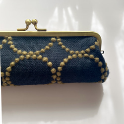 ミナペルホネン【タンバリン dop】グレー☆親子がま口 長財布