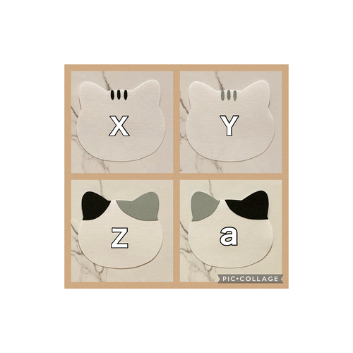 通常販売ページ①】メッセージカード 猫 デザインA〜j 抜き型 デザイン