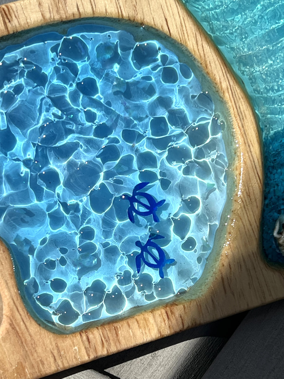 波紋プレート　水面キラキラ　リス　インテリア　アクセサリートレイ　プレゼント　新築祝い 1枚目の画像