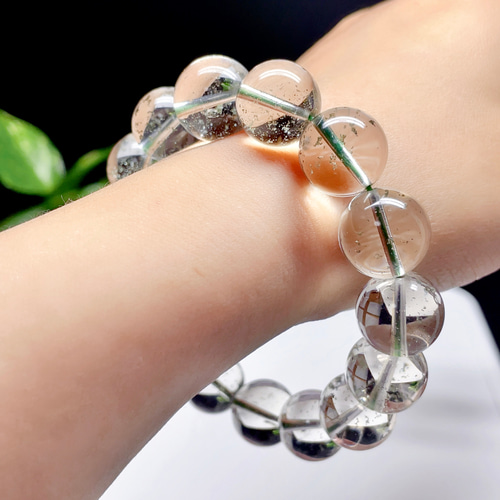 超高品質】 ヒマラヤ 水晶 ブレスレット 天然石 マニカランクォーツ 14  