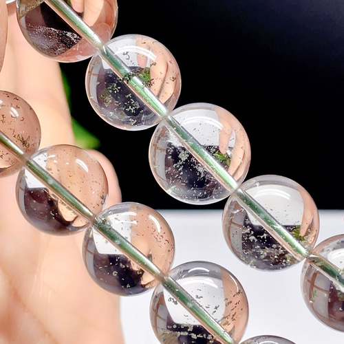 超高品質】 ヒマラヤ 水晶 ブレスレット 天然石 マニカランクォーツ 14  