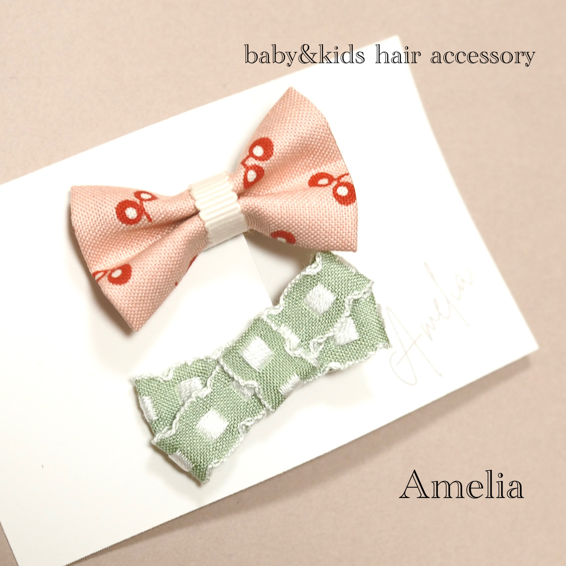 ♪3種類♪【匿名配送】チロルテープのベビーヘアクリップ3個（キッズ  