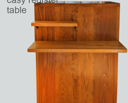 杉のカウンター レジ台 サイズ・デザイン・カラーのオーダー可能