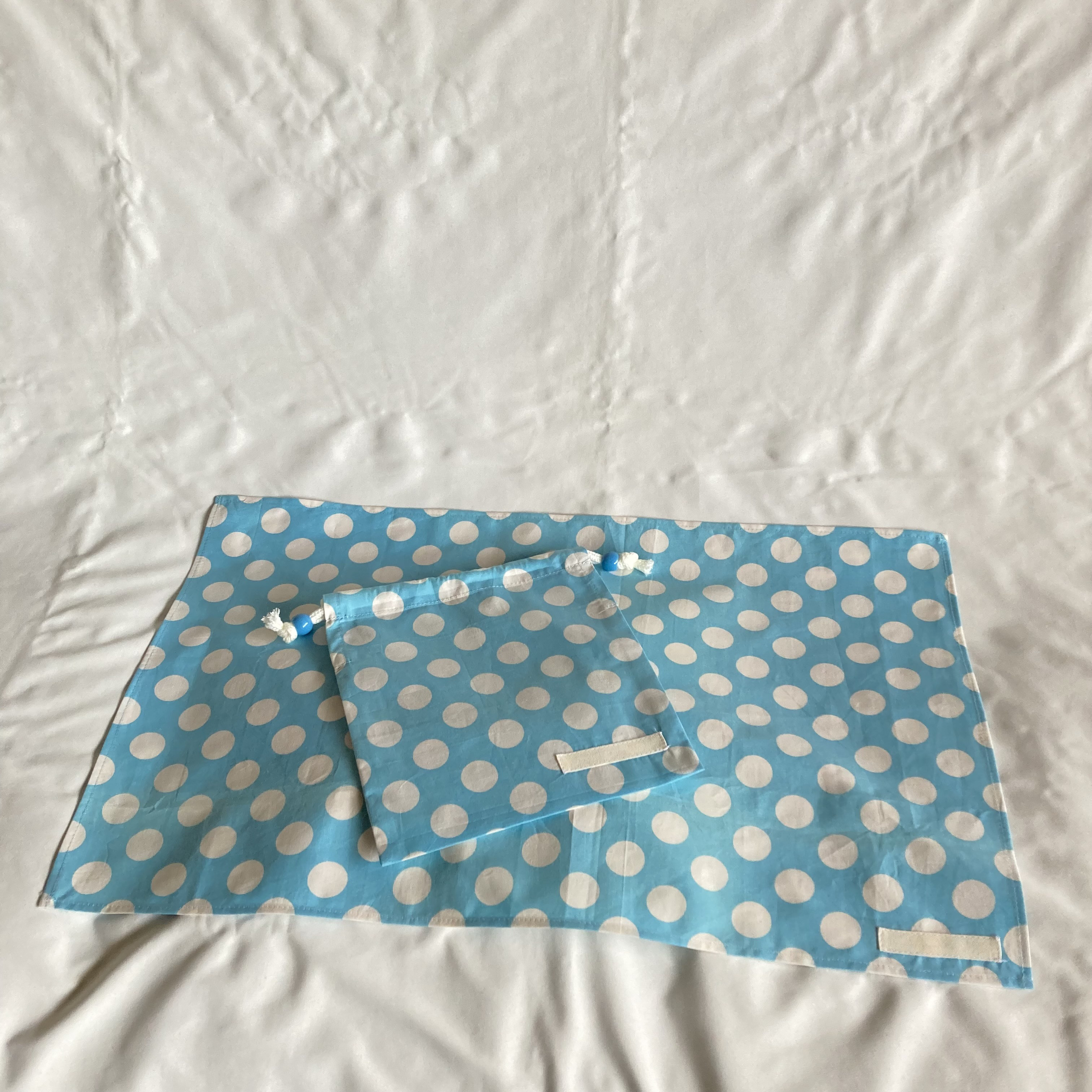 まりっぺ様 確認用 ランチョンマット 35×55 くすみブルードット 給食袋