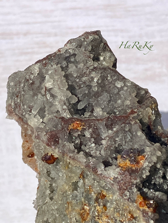 希少 大きめ♢スファレライト&ガーネット 鉱物標本 原石 03 天然石 天然色 4枚目の画像