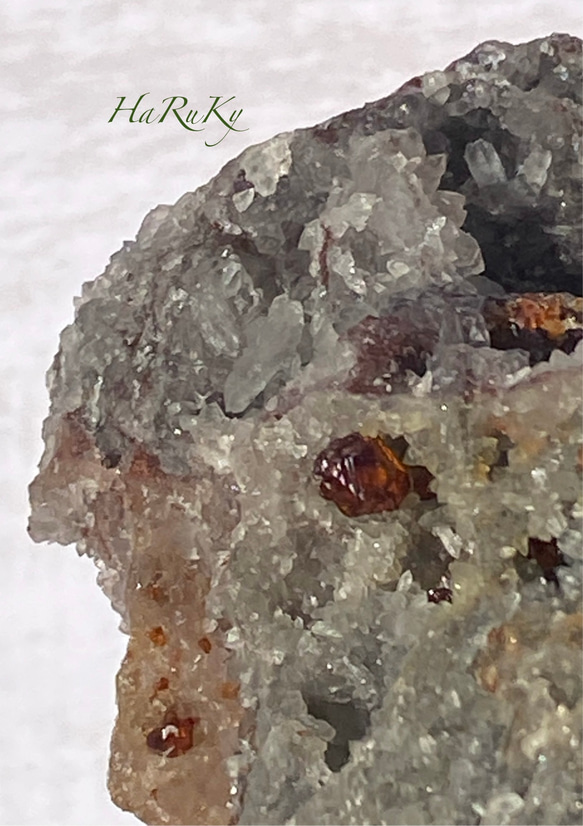 希少 大きめ♢スファレライト&ガーネット 鉱物標本 原石 03 天然石 天然色 15枚目の画像