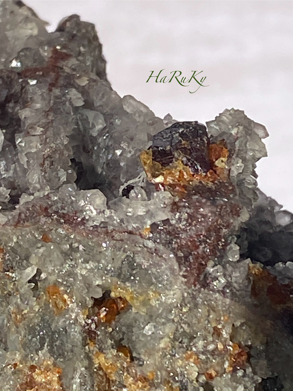 希少 大きめ♢スファレライト&ガーネット 鉱物標本 原石 03 天然石 天然色 1枚目の画像