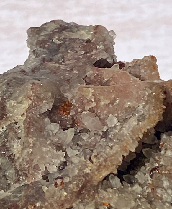 希少 大きめ♢スファレライト&ガーネット 鉱物標本 原石 03 天然石 天然色 6枚目の画像