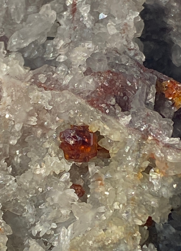 希少 大きめ♢スファレライト&ガーネット 鉱物標本 原石 03 天然石 天然色 9枚目の画像