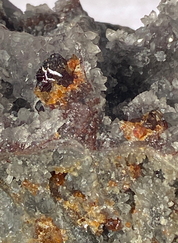 希少 大きめ♢スファレライト&ガーネット 鉱物標本 原石 03 天然石 天然色 10枚目の画像