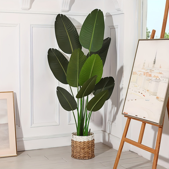 フェイクグリーン リアル 質感 おしゃれ かわいい インテリア 防水 人工 観葉植物 ポット 付き 造花 ch-1490 2枚目の画像