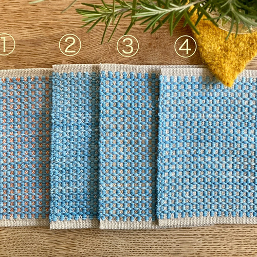 ランチョンマット・2枚組 ／ 手織り・本藍染め ジャパンブルー 経年